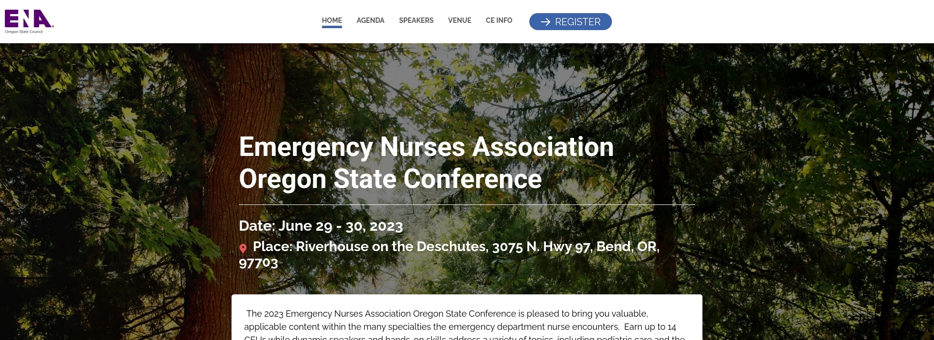 Emergency Nurses Association Oregon State Conference